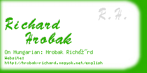 richard hrobak business card